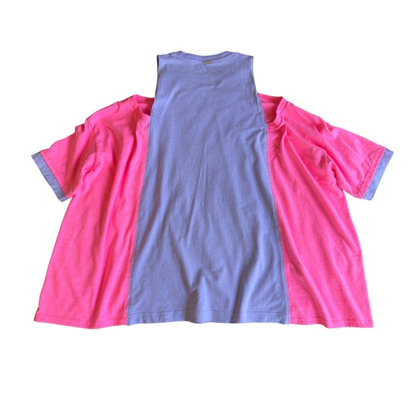 Women’s NWT Y2K Cold Shoulder Cutout Power Puff Girls Top Maternity Friendly - Picture 4 of 9